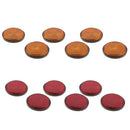 6-Pair Round Reflectors Universal For Motorcycle ATV Dirt