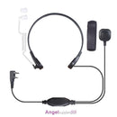 2Pin PTT Throat Mic Covert Acoustic Earpiece Headset Headphone For Baofeng UV-5R