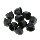 M8 (8mm) Black Domed Plastic Nut / Bolt Cover Caps 13MM Spanner Size -PK 100