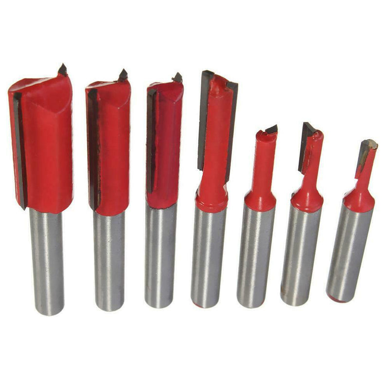 7pcs/set 1/4 Inch Handle Carving Woodworking Milling Cutter Router Bit Kit