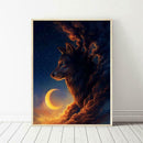 5D DIY Full Drill Diamond Painting Wolf Clouds Cross Stitch Embroidery Kits