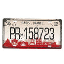 Paris Car License Retro Metal Tin Sign Plaque Picture Bar Pub Man Cave