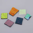 3x 1Oz Dichroic Scraps Film Fusing Glass Confetti COE 90 FOR DIY Microwave Kiln