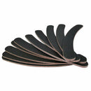 Nail files, curved, double-sided, black, 10 pieces