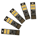 5Pcs 6-LED Night Light Soshine USB Power 1W 5V Touch Dimmer Warm White Ligh