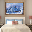 5D DIY Round Drill Diamond Painting Snow Hut Cross Stitch Embroidery Mosaic