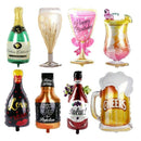 1Set 8Pcs Whiskey Wine Bottle Beer Cup Balloons Creative Style Balloon Deco