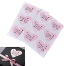 Pink Heart-shaped For Thank You Packaging  Stickers Stickers for Wedding JR