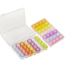 2 Pack 28 Grids Colorful Diamond Painting Box, Diamond Embroidery Box, Stor