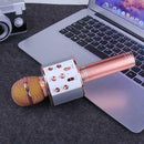 Wireless Bluetooth Karaoke Microphone KTV Mini Portable Speaker (Pink)