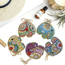 5pcs DIY Full Drill Special Shaped Diamond Painting Elephant Keychain Gift