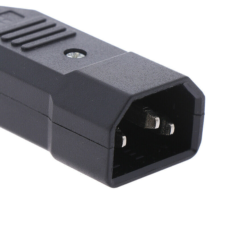 3 Pin IEC 320 C14 Male Plug Rewirable Power Connector Socket AC Panel Soc JR
