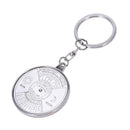 10cm Long 50 Year Calendar Design Keychain Flat Split Ring