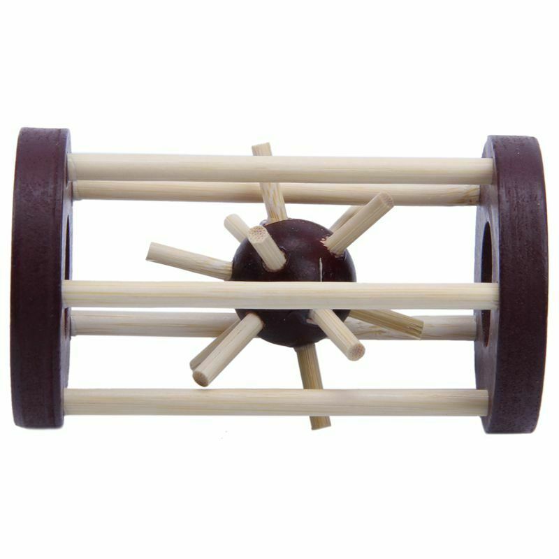 Wooden Tetrakaidecahedron Lock Logic Puzzle Burr Puzzles Brain Teaser Intel M9Z8