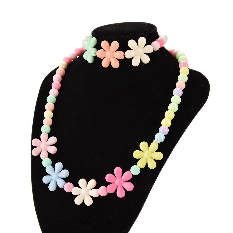 Girls Unique Toddlers Necklace&Bracelet Flower Kids Gift Party Jewelry Baby ^