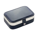 Korean Girls Stud Earrings Plate Jewelry Box Ring Storage Box (Dark Blue) A
