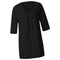 Womens 3/4 Sleeve Blouse V Neck Oversize Casual Blouse Shirt Tops Black L