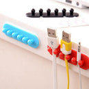 2x Magnetic Cable Clip Organizer Wire Cord Management Desktop Winder Line Holder