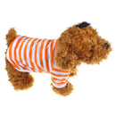 pet stripe Clothes Dogs vest Casual T-shirt Orange XL