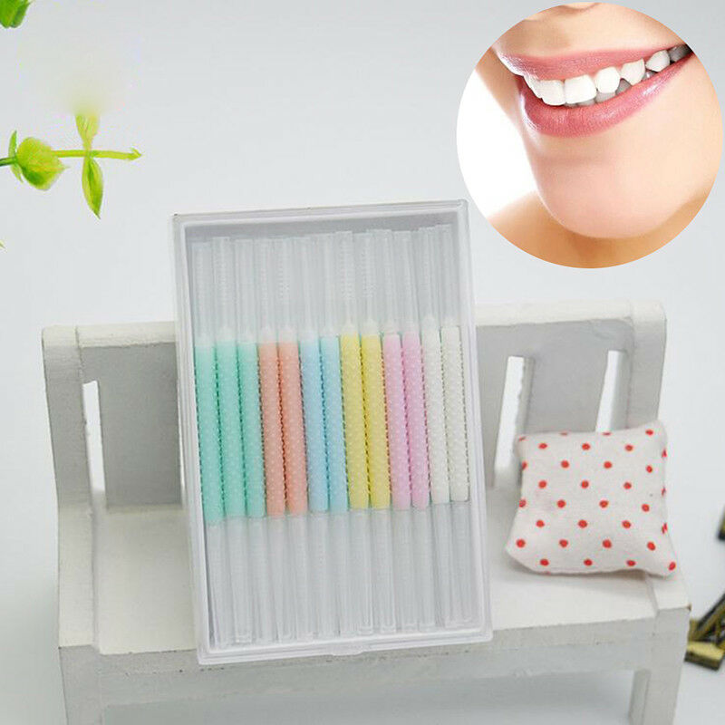 50pc/box interdental brush Floss stick dental toothpick teeth clean oral heal FT