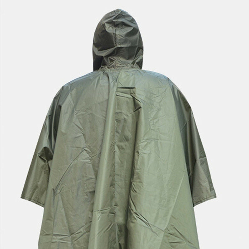 Raincoat Hooded Rain Coat Jacket Outdoors Poncho Ground Sheet Eyelet Shelter
