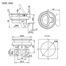 New Flush Pull Slam Latch Hatch with Lock Door for RV Marine Boat Suitable  F6R2