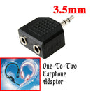 Audio Earphone Headphone Splitter Adapter 3.5mm  to 2 Earbuds Stereo Headse