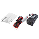 For ISUZU USB Car Charger with Blue LED Voltmeter 2.1A USB Charger Socket A