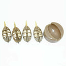 Carp Fishing Inline Method Feeder Set 4 Feeders 15/20/25/35g Moulds Hot AU J4F3