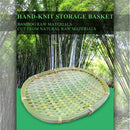 Bamboo Oval Shaped Fruit Plate Handmade Storage Tray Hand Knitted Bread Bas K8J3
