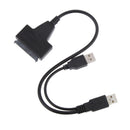 Dual USB 2.0 To SATA Serial Cable Connector For Laptop PC 2.5" Hard Disk Drives