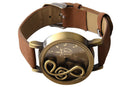 New Retro Musical Note Dial Quartz Movement Watch with PU Leather Wrist Wat