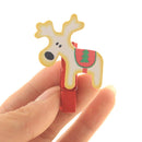 6pcs Christmas Wooden Clip DIY Postcard Clamp Photo Peg Kit Home Decoration A