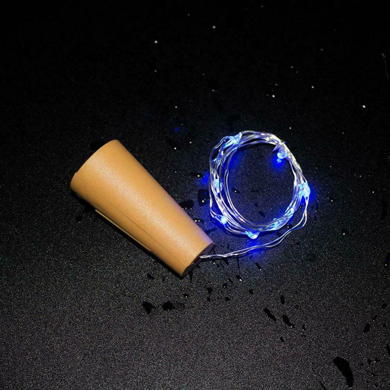 1.5m 15-LED Copper Wire String Light with Bottle Stopper Party Decor Lamp