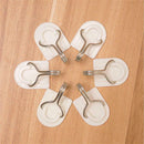 6pcs U-shaped Plastic Suction Cup Sucker Wall Sticky Hooks Clothing Hanger