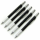 5 Pcs Multi-Tool 6 In 1 Ballpoint Pen With Ruler, Level Gauge, Ballpoint Pe