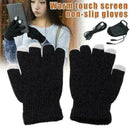 Heating Gloves Winter Hand Warmer Heated Knitted Mittens USB Long-Lasting P U2P4
