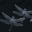 Solar Christmas String Lights 20 LED Dragonfly Fairy Party Decor Light