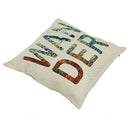 Christmas Decorative Cushion English Words Letters Cotton Linen Pillow Thro