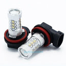 2pcs H11 80W Super Bright Car LED Front Fog Tail Driving Light Lamp Bulb White