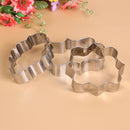3pcs Fondant Cookie Cutters Stainless Steel Baking Tools Cakes Decor Tool
