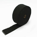 1.5" x 16.5FT Exhaust Header Fiberglass Heat Wrap Tape w/ 4 Steel Ties - Black