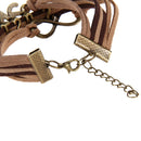 Bronze Jesus Love Pendant Girl Boy Braid Bracelet Unisex String Band Bangle A