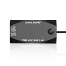 For12V Digital Voltmeter Electronic 2in1 Digital LED Car Display Auto Time Clock