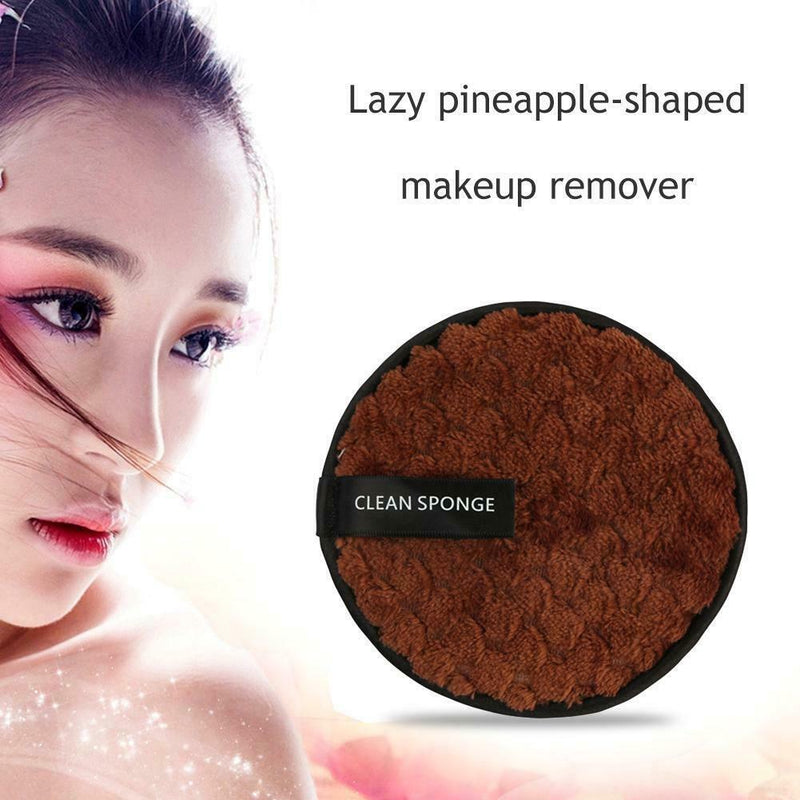 4pcs Fiber Makeup Remover Pad Reusable Face Cleaning Sponge Cosmetic Puff