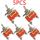 12V ON/OFF 15A 250V AC E-TEN1021 2 Pin Toggle Flick Switch SPST For Dash C RDS