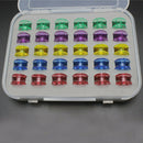 30PCS 1 Set Colored Bobbin Plastic Case Set 30 Sets Of Mixed Color Bobbin