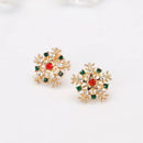 Snowflake Stud Earrings Ear Studs for Women Christmas Party Jewellery Gifts