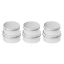 6pcs 200ml 250ml Aluminum Tin Jars, Cosmetic Sample Tins Empty Container, Round