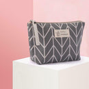 Printed Cosmetic Bag Canvas Purse Zip Makeup Wash Storage Pouch (Style 7) A